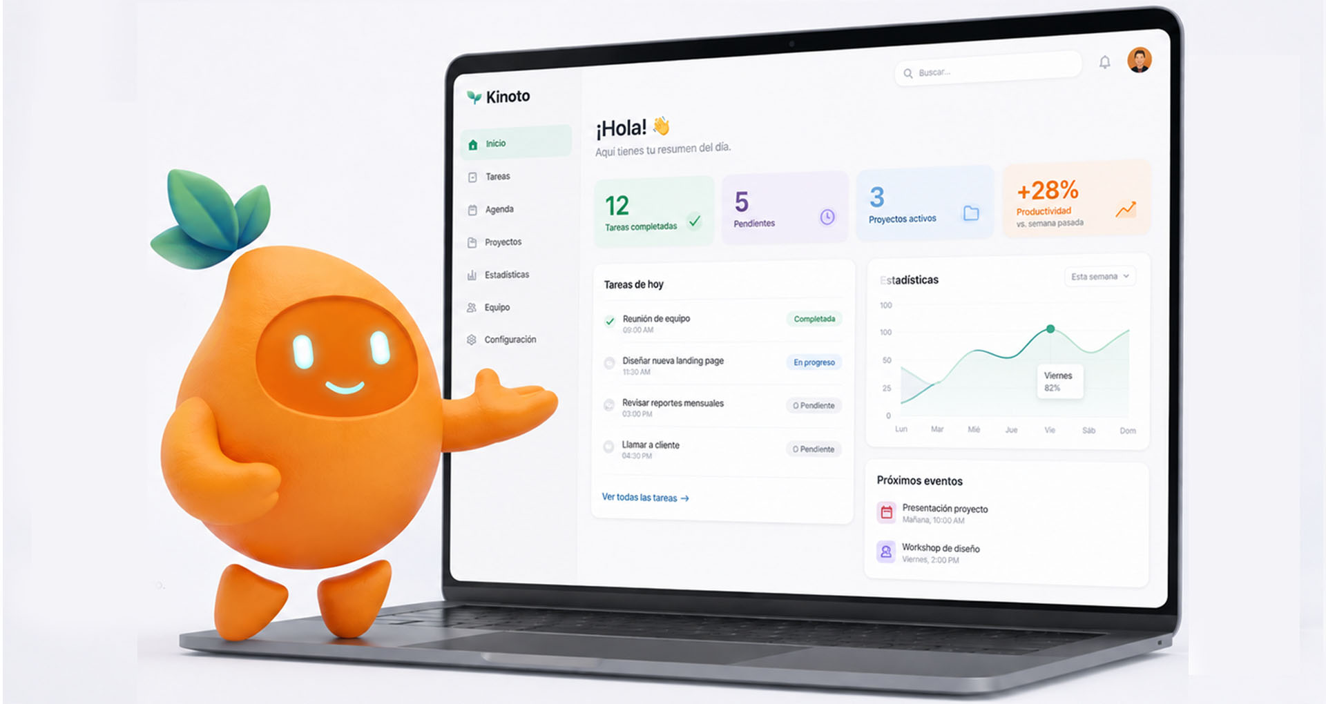Panel de control KinotoApp